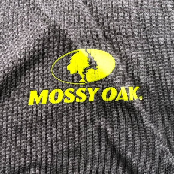 Mossy Oak Mens T-Shirt Medium Short Sleeve Performance Tee Crew Neck Gray Casual - Picture 4 of 6
